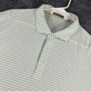 Tasc Performance Polo Shirt Mens XL Extra Large White Gray Short Sleeve Golf